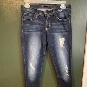 Flying Monkey Distressed Low Rise Skinny Jeans